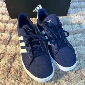 Adidas Blue and White Sneakers Classic Design size 4